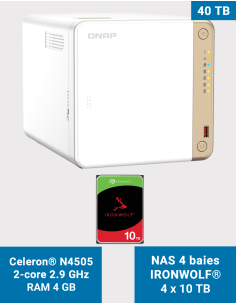 QNAP TS-462 4GB Servidor NAS IRONWOLF 40TB (4x10TB)