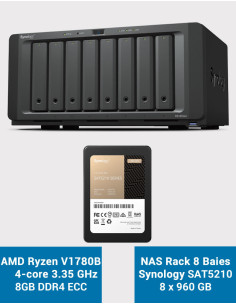 Synology DS1823xs+ NAS Server SAT5210 7.68TB (8X960GB)
