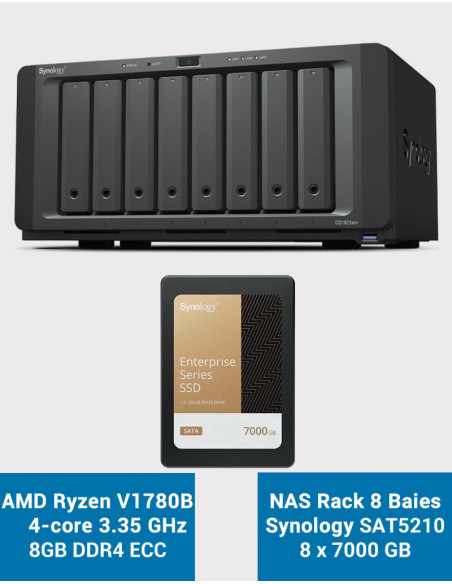 Synology DS1823xs+ NAS Server SAT5210 56TB (8X7000GB)