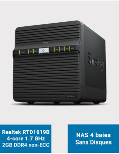 Synology DS423 2GB Servidor NAS 4 bahías (Sin Discos)