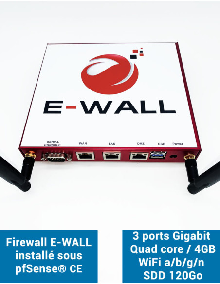 Firewall Appliance AP234 bajo pfSense® CE 3 puertos WIFI 4GB SSD 120GB