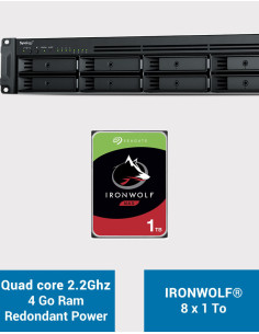 Synology RS1221RP+ Servidor NAS Rack (2 PSU) IRONWOLF 8TB (8x1TB)