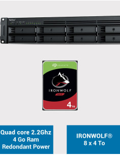 Synology RS1221RP+ NAS Rack Server (2 PSU) IRONWOLF 32TB (8x4TB)
