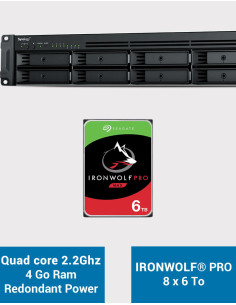 Synology RS1221RP+ NAS Rack Server (2 PSU) IRONWOLF PRO 48TB (8x6TB)