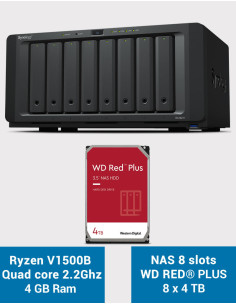 Synology DS1821+ 8-bay NAS Server WD RED PLUS 32TB (8x4TB)