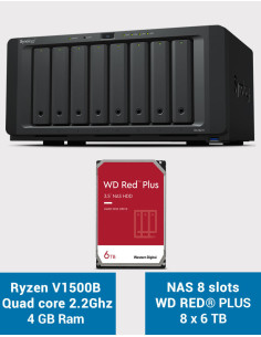 Synology DS1821+ Servidor NAS de 8 bahías WD RED PLUS 48TB (8x6TB)