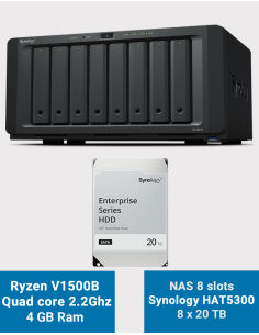 Synology DS1821+ 8-bay NAS Server HAT5300 160TB (8x20TB)