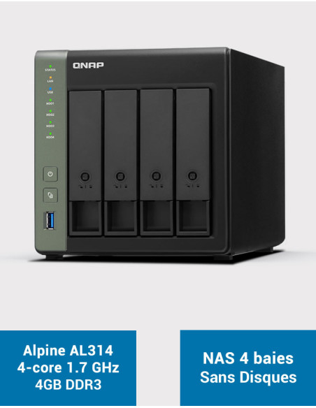 QNAP TS-431X3 Servidor NAS 4 bahías (Sin discos)