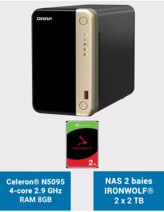 QNAP TS-264 8GB NAS Server 2 bays IRONWOLF 4TB (2x2TB)