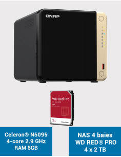 QNAP TS-464 8GB NAS Server 4 bays WD RED PRO 8TB (4x2TB)
