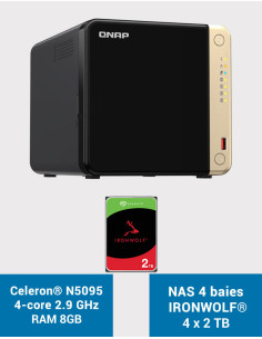 QNAP TS-464 8GB NAS Server 4 bays IRONWOLF 8TB (4x2TB)