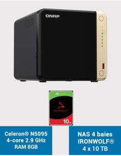QNAP TS-464 8GB NAS Server 4 bays IRONWOLF 40TB (4x10TB)