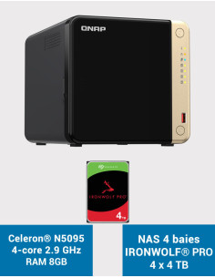 QNAP TS-464 8GB NAS Server 4 bays IRONWOLF PRO 16TB (4x4TB)