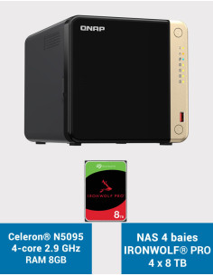QNAP TS-464 8GB NAS Server 4 bays IRONWOLF PRO 32TB (4x8TB)