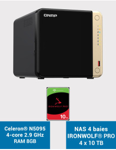 QNAP TS-464 8GB NAS Server 4 bays IRONWOLF PRO 40TB (4x10TB)