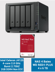 Synology DS423+ 2GB NAS Server WD RED PLUS 24TB (4x6TB)