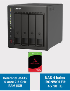 QNAP TS-453E 8GB NAS Server 4 bays IRONWOLF 40TB (4x10TB)
