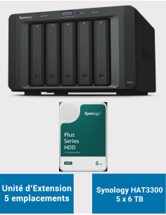 Synology DX517 Expansion Unit HAT3300 30TB (5x6TB)