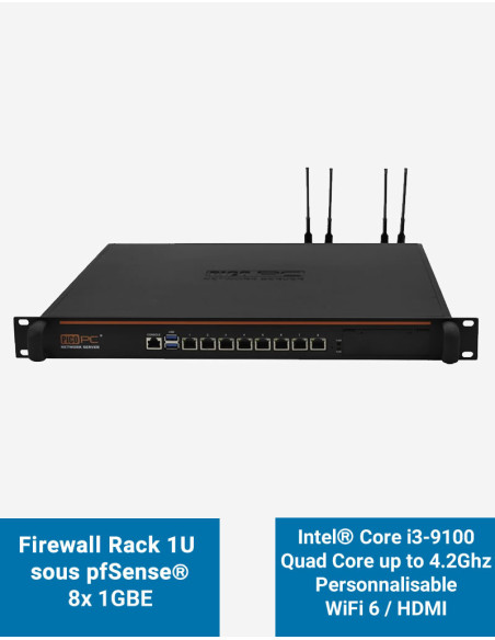 pfSense Firewall NSHO-i3 8x GbE LAN Customizable