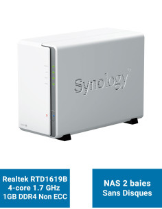 Synology DiskStation® DS223J 2-Bay NAS Server (No Disks)