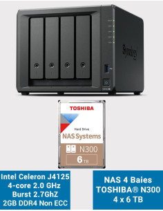 Synology DS423+ 2GB NAS Server Toshiba N300 24TB (4x6TB)