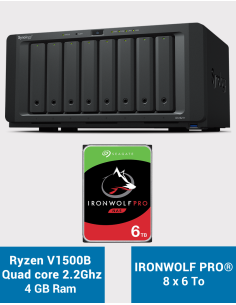 Synology DS1821+ 8-bay NAS Server IRONWOLF PRO 48TB (8x6TB)