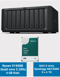 Synology DS1821+ Servidor NAS de 8 bahías HAT3300 48TB (8x6TB)