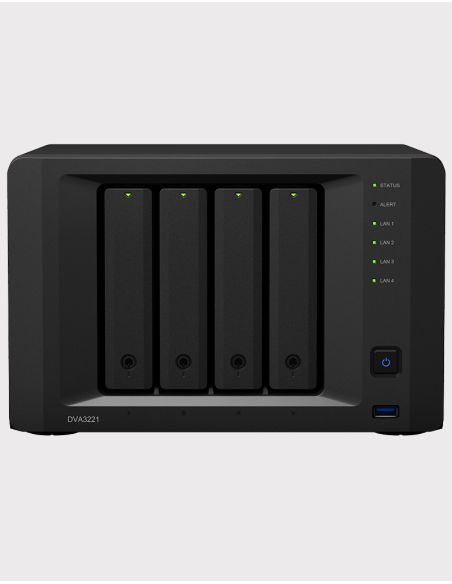 Synology DVA3221 Grabador de vídeo en red de aprendizaje profundo (sin disco)