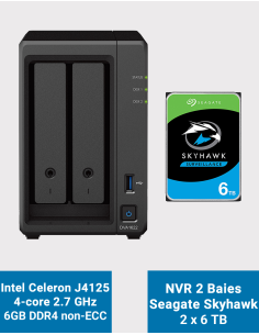 Synology DVA1622 Network Video Recorder SKYHAWK 12TB (2x6TB)