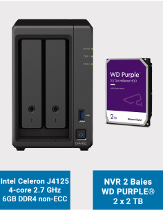 Synology DVA1622 Network Video Recorder WD PURPLE 4TB (2x2TB)