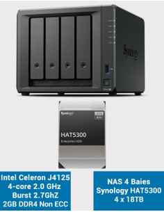 Synology DS423+ 2GB NAS Server HAT5300 72TB (4x18TB)
