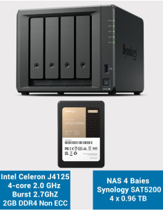 Synology DS423+ 2GB Servidor NAS SSD SAT5200 3840GB (4x960GB)