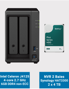 Synology DVA1622 Network Video Recorder HAT3300 8TB (2x4TB)