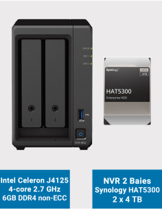 Synology DVA1622 Network Video Recorder HAT5300 8TB (2x4TB)