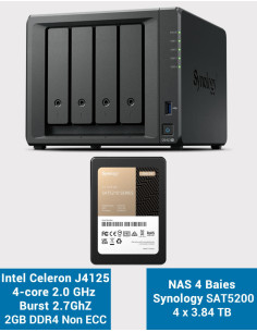 Synology DS423+ 2Go Serveur NAS SSD SAT5200 15360Go (4x3840Go)