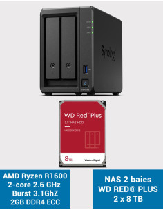 Synology DS723+ NAS Server WD RED PLUS 16TB (2x8TB)